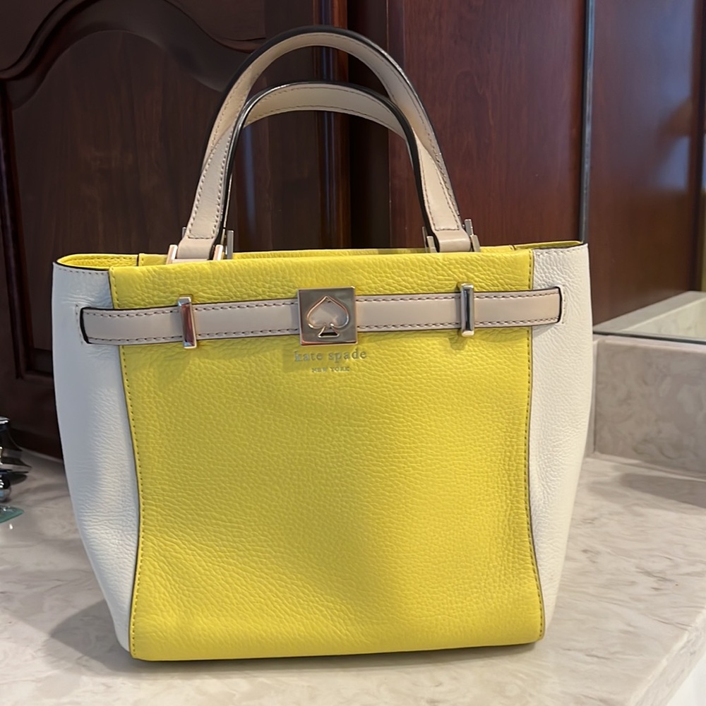 Yellow and tan Kate Spade satchel/crossbody